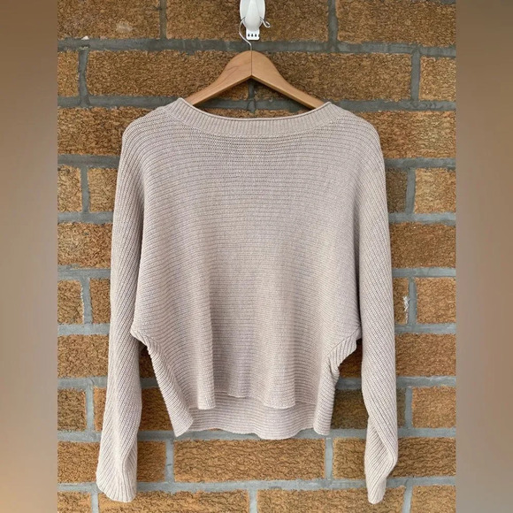 Le Ore Lodi Ribbed Sweater Size S Cropped Almond - Picture 7 of 11